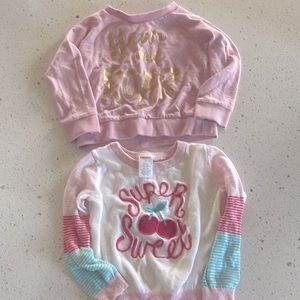 Girls 2T Gymboree long sleeve sweatshirts- worn once